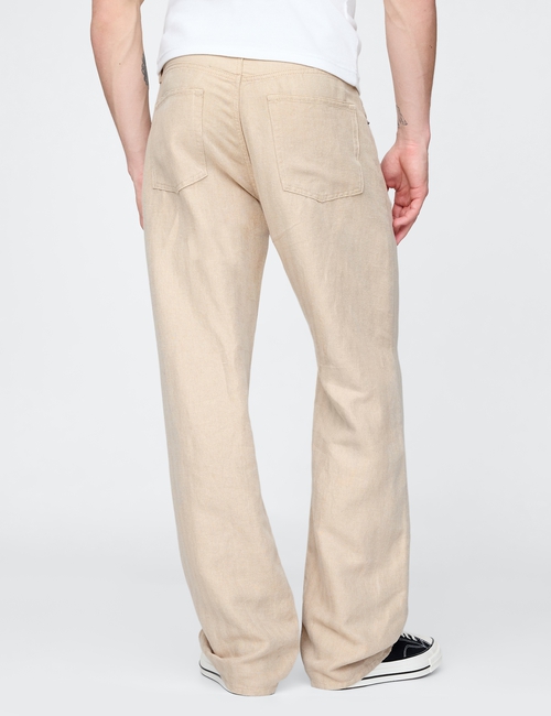 Linen-Cotton '90s Loose Herringbone Pants