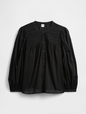 Relaxed Puff Sleeve Lace Top