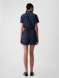 SS UTILITY ROMPER - MED JAFFREY DENIM