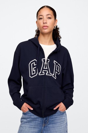 Relaxed Gap Logo Zip Hoodie