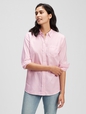 Fitted Boyfriend Shirt in Oxford