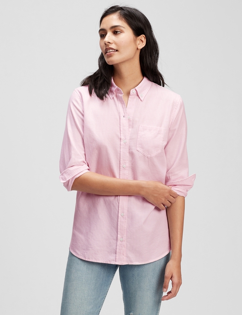 Fitted Boyfriend Shirt in Oxford