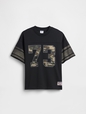 Kids Mesh Oversized Graphic Jersey T-Shirt