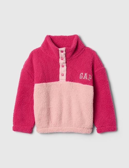 babyGap Recycled Sherpa Quarter-Snap Sweatshirt