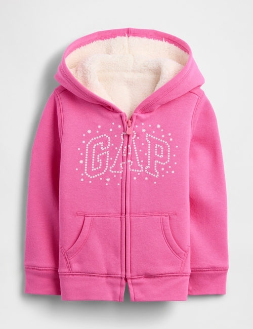 babyGap Logo Sherpa-Lined Hoodie