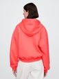 VintageSoft Cropped Logo Hoodie