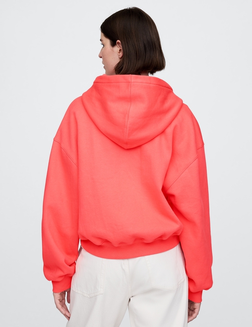 VintageSoft Cropped Logo Hoodie