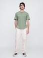 Lived-In Relaxed Curved Hem Henley T-Shirt