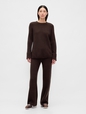 CashSoft Shaker-Stitch Boyfriend Sweater