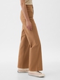 High Stride Wide-Leg Ankle Khakis
