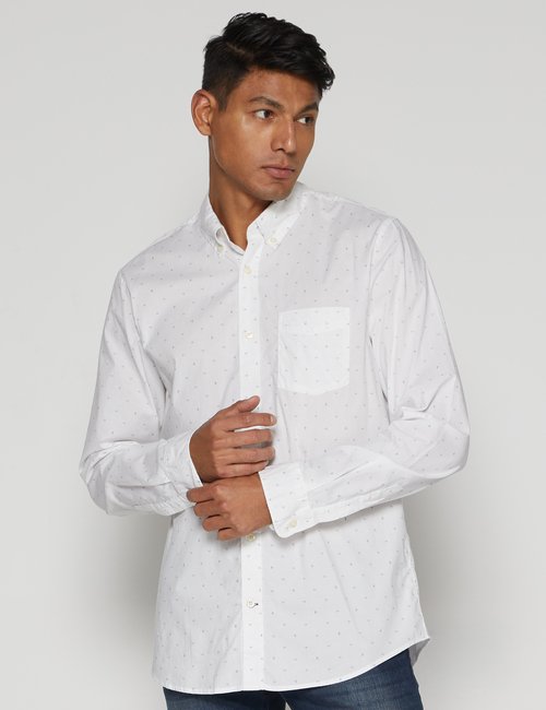 Stretch Poplin Shirt in Slim Fit