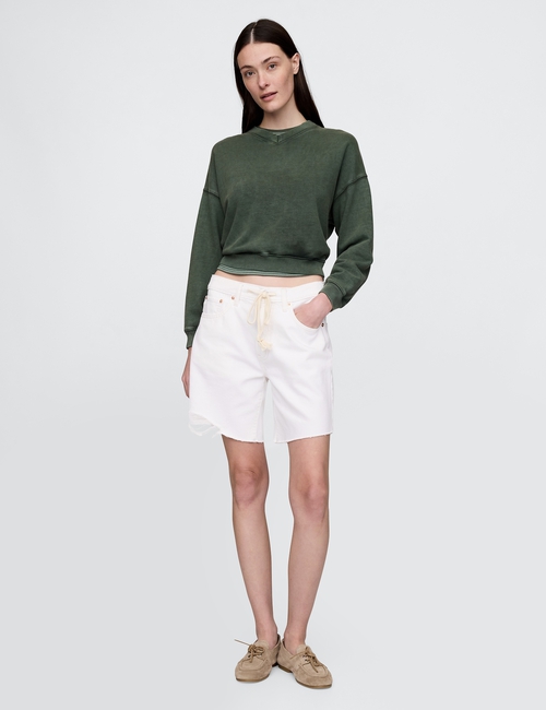 8" Mid Rise '90s Loose Denim Bermuda Shorts