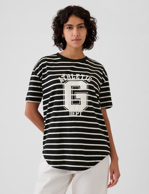 Organic Cotton Oversized Boyfriend Logo T-Shirt