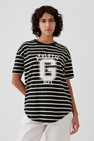 Organic Cotton Oversized Boyfriend Logo T-Shirt