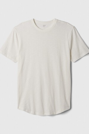 Lived-In Curved-Hem T-Shirt