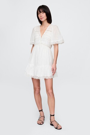 SS FLUTTER SLV MINI DRESS