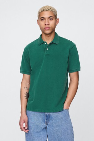 Relaxed Pique Polo Shirt
