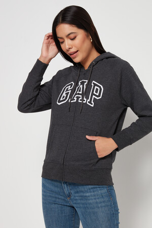 Gap Logo Zip Hoodie In Fleece