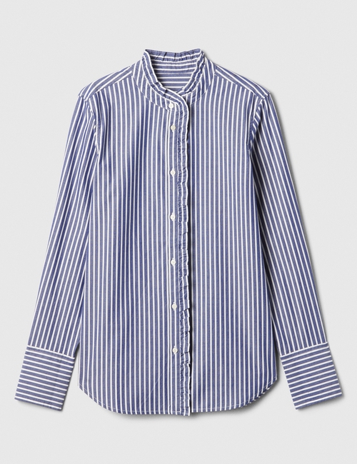 Classic Poplin Ruffle Shirt