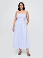 Linen-Blend Drop-Waist Maxi Dress