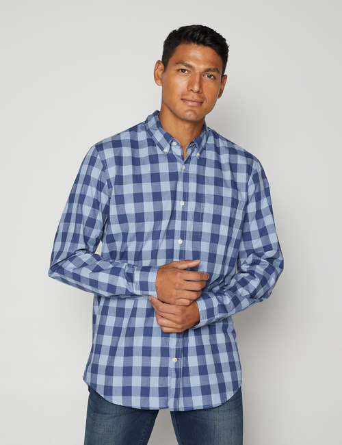 Stretch Poplin Shirt in Slim Fit