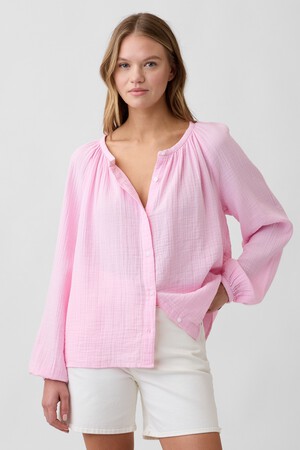 Oversized Gauze Top