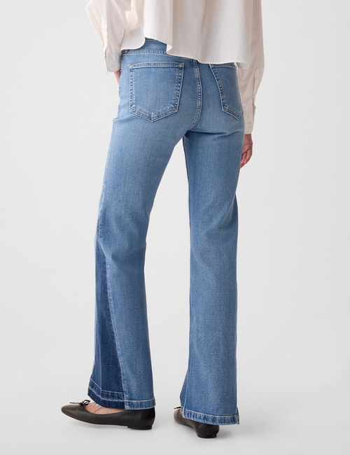 High Rise Patched '70s Flare Jeans