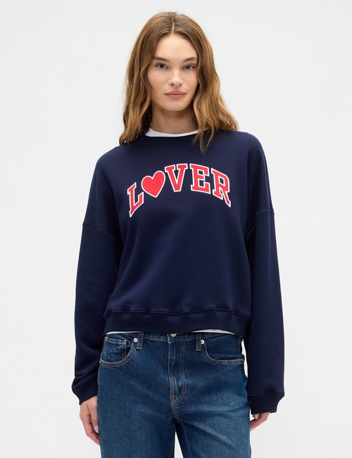 Oversized Holiday Graphic Sweatshirt