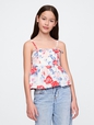 Kids Bow-Strap Peplum Top