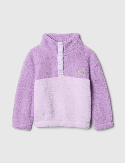 babyGap Recycled Sherpa Quarter-Snap Sweatshirt