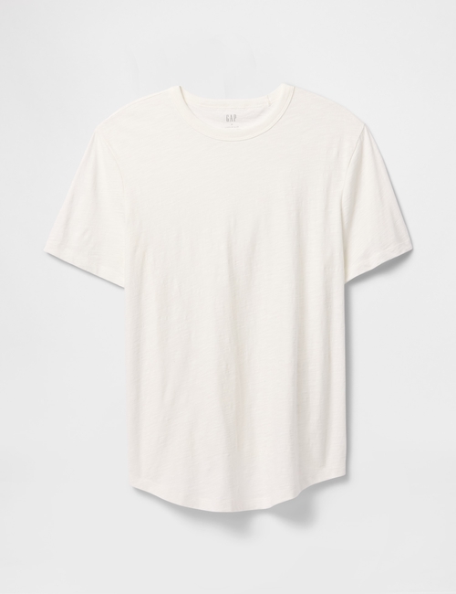 Lived-In Curved Hem Crewneck T-Shirt