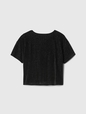 Kids Relaxed Velvet Twist-Hem Top
