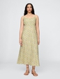 Linen-Blend Maxi Slip Dress