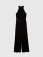 Recycled Velvet Wide-Leg Jumpsuit