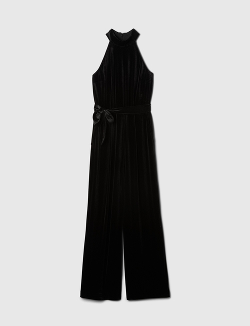 Recycled Velvet Wide-Leg Jumpsuit