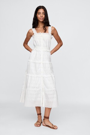 Gap × DÔEN Eyelet Midi Dress
