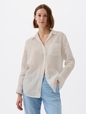 100% Linen Boyfriend Shirt