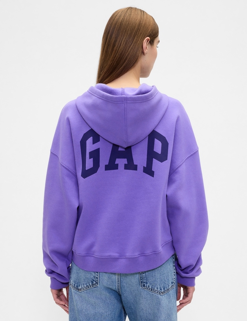 Relaxed Gap Mini-Logo Cropped Hoodie