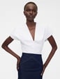 GAP STUDIO SHORT SLEEVE WOVEN SHIRT BODYSUIT