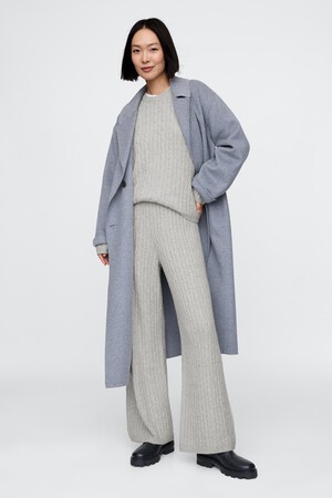 CashSoft Cable-Knit Sweater Pants