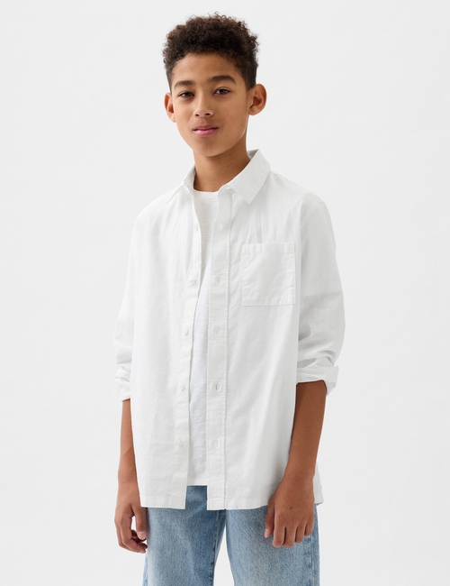 Kids Linen-Cotton Oxford Shirt