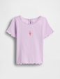 Baby & Toddler Embroidered Ice Cream Rib T-Shirt