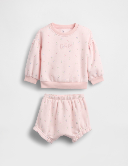 Baby VintageSoft Floral Logo Outfit Set