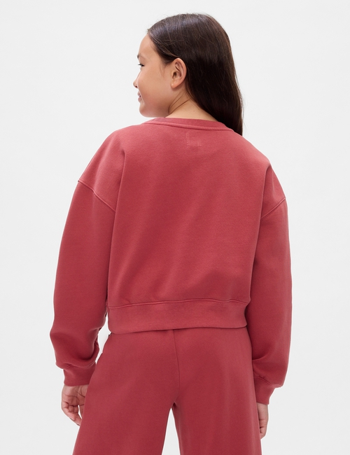 Gap × Disney Kids Vintage Soft Mickey Mouse Logo Cropped Sweatshirt