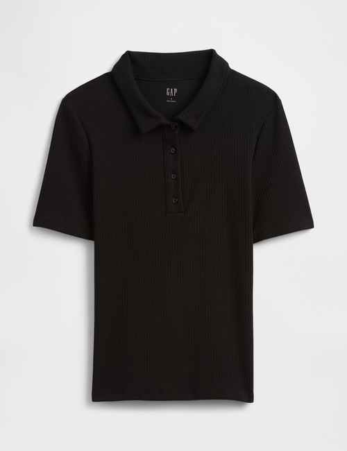 Ribbed Polo Shirt