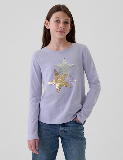 Kids Flippy-Sequin Graphic T-Shirt