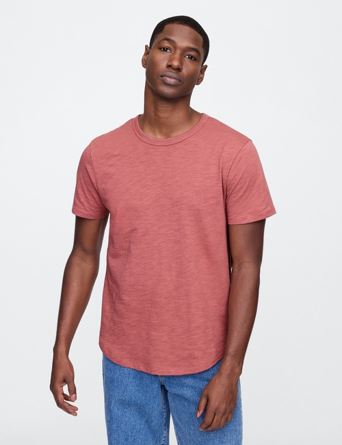 Lived-In Curved Hem Crewneck T-Shirt