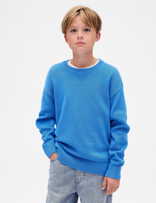 Kids Relaxed Crewneck Sweater