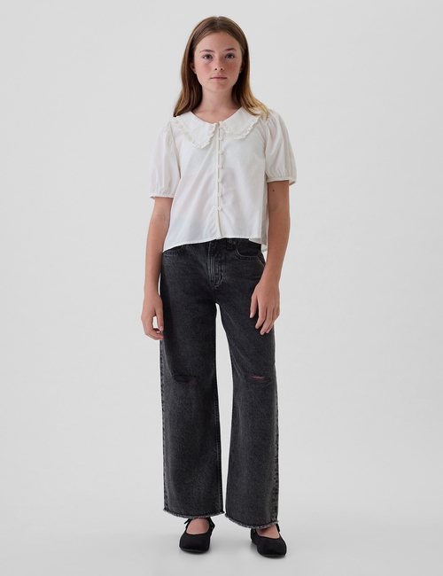Kids Ruffle Collar Shirt