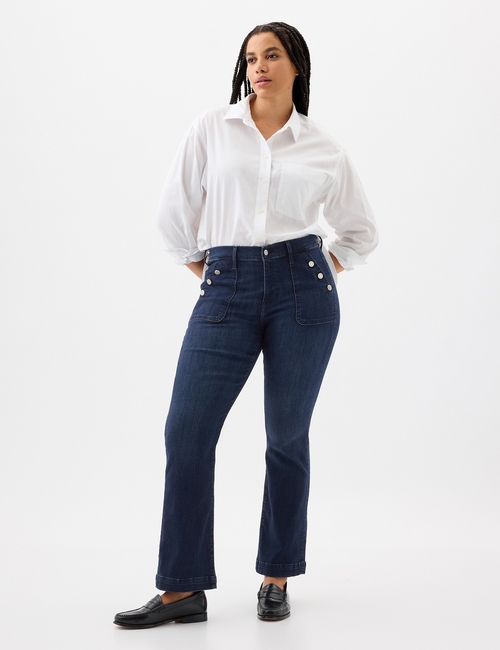 Mid Rise Baby Boot Jeans